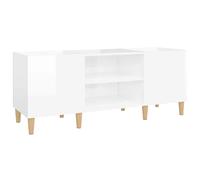 (high gloss white, 121 x 38 x 48 cm) vidaXL Record Cabinet Office Vinyl Storage Cabinet Sideboard Engineered Wood