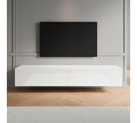 (High Gloss White, 180cm) Elegant High Gloss TV Stand Cabinet,Floating TV Stand,White