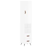 (high gloss white, 2 drawers 2 shelves) vidaXL Highboard Sideboard Tall Storage Cabinet Side Cabinet Engineered Wood