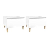 (high gloss white, 2 pcs) vidaXL 1/2x Side Table Engineered Wood End Centre Side Table Multi Colours