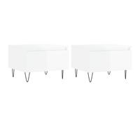 (high gloss white, 2 pcs) vidaXL Coffee Table Side Table End Accent Telephone Sofa Table Engineered Wood