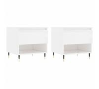(high gloss white, 2 pcs) vidaXL Coffee Table Side Table End Accent Telephone Sofa Table Engineered Wood