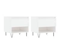 (high gloss white, 2 pcs) vidaXL Coffee Table Side Table End Accent Telephone Sofa Table Engineered Wood