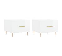 (high gloss white, 2 pcs) vidaXL Coffee Table Side Table Sofa Table Telephone Table Engineered Wood