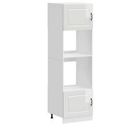 (high gloss white, 2 pcs) vidaXL Oven Cabinets Kitchen Cabinet Oven Unit 2 pcs Lucca Engineered Wood