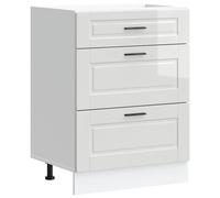 (high gloss white, 60 x 46 x 81.5 cm) vidaXL Kitchen Base Cabinet Porto Black Engineered Wood sink base cabinet