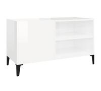 (high gloss white, 84.5 x 38 x 48 cm) vidaXL Record Cabinet Office Vinyl Storage Cabinet Sideboard Engineered Wood
