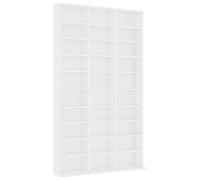 High Gloss White CD CabinetStylish Media Storage Unit & Display Shelf for Home & OfficeDurable Engineered Wood Furniture (102x23x89.5 cm) Modern Design