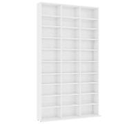 High Gloss White CD CabinetStylish Media Storage Unit & Display Shelf for Home & OfficeModern Engineered Wood Furniture (102x23x89.5 cm) Organize & Display CDs