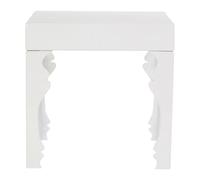 High Gloss White Sie Table, White Wood Side Table, Wooden Bedside Table, Contemporary Natural Wood Side Table