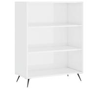 (high gloss white) vidaXL Bookcase Display Cabinet Sideboard Bookshelf Brown Oak Engineered Wood