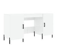 (high gloss white) vidaXL Desk Computer Desk Writing Table Work Table Sonoma Oak Engineered Wood