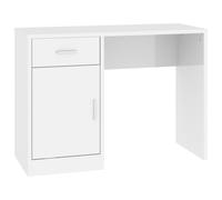 (High gloss white) vidaXL Desk with Drawer and Cabinet 100x40x73cm PC Writing Table Multi Colours