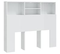 Vidaxl Headboard Cabinet High Gloss White 120X19X103.5 Cm