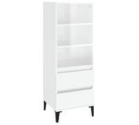 vidaXL Highboard High Gloss White 40x36x110 cm Engineered Wood UK GF0