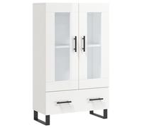 (high gloss white) vidaXL Highboard Sideboard Cupboard Side Cabinet Brown Oak Engineered Wood