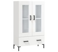 (high gloss white) vidaXL Highboard Sideboard Storage Cabinet Side Cabinet Black Engineered Wood