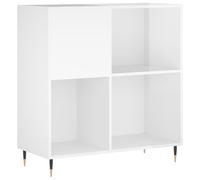 vidaXL Record Cabinet High Gloss White 84.5x38x89 cm Engineered Wood