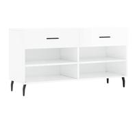 (high gloss white) vidaXL Shoe Bench Shoe Cupboard Shoe Storage Shoe Rack Black Engineered Wood