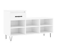 Shoe Cabinet Cupboard Rack High Gloss White Engineered Wood vidaXL