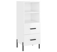 (high gloss white) vidaXL Sideboard Storage Cabinet Cupboard Side Cabinet Black Engineered Wood