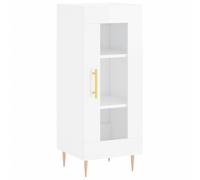 (high gloss white) vidaXL Sideboard Storage Cabinet Cupboard Side Cabinet Black Engineered Wood