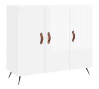 vidaXL Sideboard High Gloss White 90x34x80 cm Engineered Wood