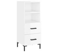 (high gloss white) vidaXL Sideboard Storage Side Cabinet Cupboard Concrete Grey Engineered Wood