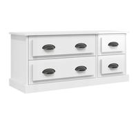 Vidaxl Tv Cabinet High Gloss White 100X35.5X45 Cm Engineered Wood, White