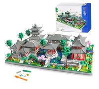 HIGH GODO Chinese Architecture Micro Building Blocks Set, 3930 Pieces, Classic Suzhou Garden House Decoration Model, Clamping Blocks, Creative Gift for Adults or Teenagers