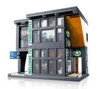 HIGH GODO City Coffee House Building Blocks Set, 581 Pieces Clamping Blocks Cafe Architecture Street View Decoration Model Kit, Creative Gifts for Children Adults Collectors