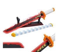 HIGH GODO Demon Slayer Sword Building Set, 27in Rengoku Kyoujurou Sword Building Block with Scabbard and Stand, Cosplay Anime Sword Set for Adults and Kids 8+ (790 Pieces)