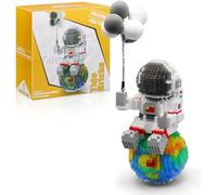 HIGH GODO Micro Bricks Space Astronaut Building Set with Light, 1368 PCS Building Blocks Decoration Model, Creator Gifts for Adult Collector Teen