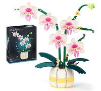 HIGH GODO Orchid Flower Building Kit, Plant Botanical Bonsai Collection, Decor Home Office, Building Blocks Toy for Adults Kids Age 6+, 616 PCS