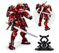 HIGH GODO Samurai Mech Warrior Model Building Sets, Double Swords Robot Building Blocks Toy Set, 923 Pieces Creative Collectible Gift for Adults Man Teens Boys 8+