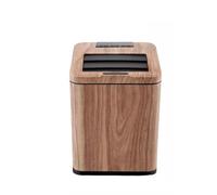 High-Grade 12L Electric Recharable Lint Sensor Trash Can, Wood Grain Design with Lid - Ideal for Living Room, Bedroom, and Kitchen, Slish Household Waste Bin (Oril Wood Color)