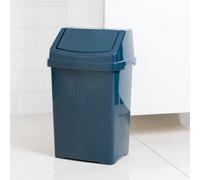 High Grade 15L Plastic Flip Top, 15Ltr Small Waste Bin Wham Navy One Size