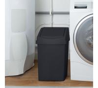 High Grade 25L Plastic Flip Top, 25Ltr Medium Waste Bin Wham Midnight One Size