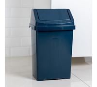 High Grade 25L Plastic Flip Top, 25Ltr Medium Waste Bin Wham Navy One Size
