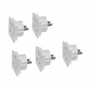 High Grade - [5 PACK] Travel Plug Converts UK Plug to USA (Flat) Plug - Works in USA/China/Japan/Thailand/Vietnam/Australia/Malaysia/Maldives/Mexico and More