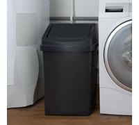High Grade 50L Plastic Flip Top, 50Ltr Large Waste Bin Wham Midnight One Size