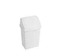 High Grade 8l Ice White Wham Plastic Flip Top Waste Bin by Wham
