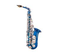 High-grade Blue Silver Eb Alto Saxophone Brass Lacquered E Flat Sax Woodwind Instrument