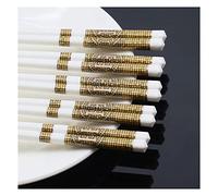 High-Grade Bone Ceramics Chopsticks,Cute Chinese Porcelain 9.6 Inch Reusable Dishwasher Safe 5 Pairs