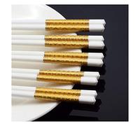 High-Grade Bone Ceramics Chopsticks,Cute Chinese Porcelain 9.6 Inch Reusable Dishwasher Safe 5 Pairs