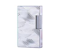 High-grade Brass Kerosene Lighter, Hand-carved, Classic Flip-top, Side-slide Ignition, Refillable Fuel, Suitable For Collection/business/gift(Silver)