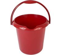 High Grade Colourful 5L Litre Durable Multipurpose Plastic Storage Bucket With Handle & Spout for Food Storage, Garden, Cleaning, Kitchen (Red) (15)