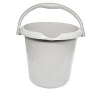 High Grade Colourful Durable Multipurpose Plastic Storage Bucket With Lid, Handle & Spout for Water Mixing Food Storage, Garden, Cleaning, Kitchen (5L Bucket, Taupe)