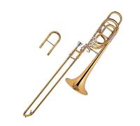 High Grade Gold Lacquer Brass Body Bass Trombone With Storage Case And Mouthpiece Trombone for Beginner