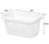Wham Casa Hipster Laundry Basket Ice in White, Plastic | Charlies